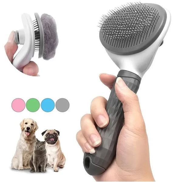 Self-Cleaning Pet Brush – Hair Remover for Dogs & Cats