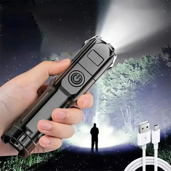 Super Bright LED Flashlight – Zoomable Waterproof Tactical Torch