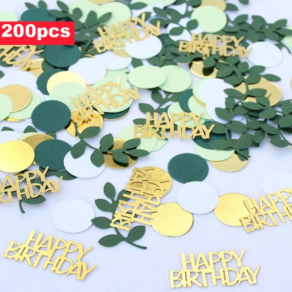 200pcs Sage Green Confetti – Party & Wedding Table Decor