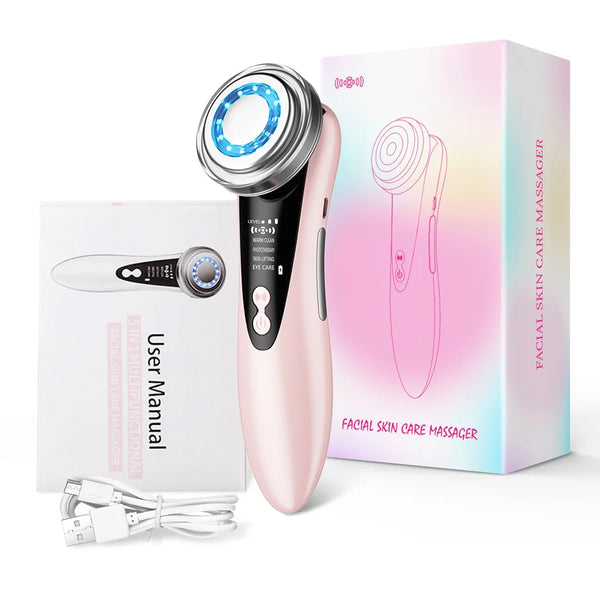4-in-1 RF EMS Facial Massager – Wireless Skin Rejuvenation Device